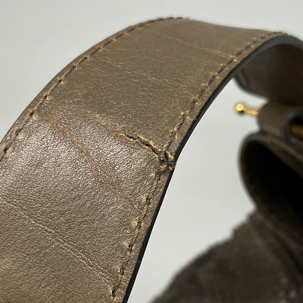 Gucci Shoulder Bag Brown Python Leather - image 7